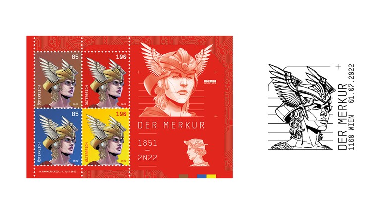 Special stamp of Mercury: 1851 – 2022